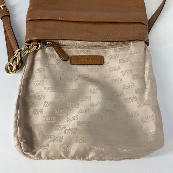 Michael Kors, small brown pebbled leather womens crossbody bag - Picture 9 of 10